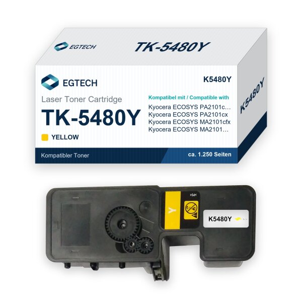 Toner kompatibel mit Kyocera TK-5480Y Gelb ECOSYS PA2101cwx PA2101cx MA2101cfx