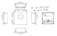 Dahua VTO4202F-P1 Kamera Modul 1-Tasten Hybrid Überwachungskamera 2MP 2-Draht IP65 IK07 Aluminium