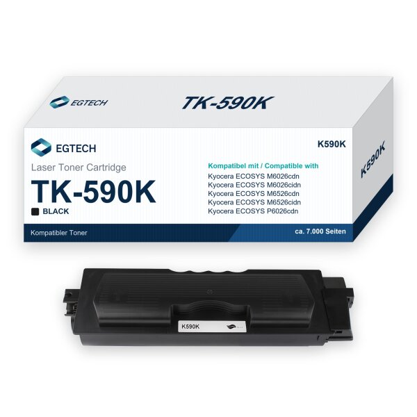 Toner kompatibel mit Kyocera TK-590K ECOSYS M6026cdn M6026cidn M6526cdn P6026cdn