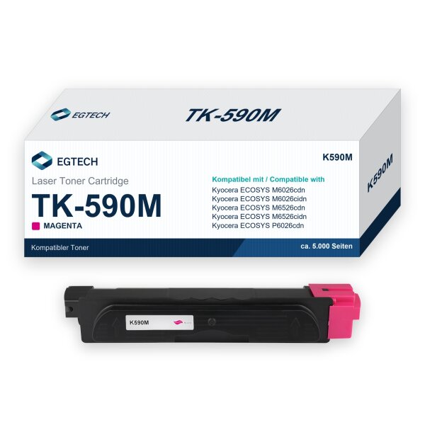 Toner kompatibel mit Kyocera TK-590M Magenta ECOSYS M6026cdn M6026cidn M6526cdn