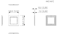 Dahua VTM77 1 Modul Rahmen Kamera-Zubehör Aluminium 140 mm x 140 mm x 10 mm