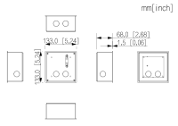 Dahua VTM79 1 Modul Unterputz Box Kamera-Zubehör Aluminium 133 mm x 133 mm x 68 mm