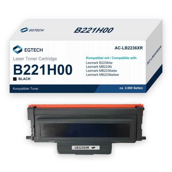Toner kompatibel mit Lexmark B222H00 B2236dw MB2236i MB2236adw MB2236adwe