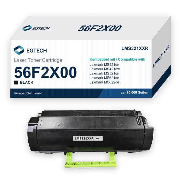 Toner kompatibel mit Lexmark 56F2X00 MS421dn MS421dw MS521dn MS621dn MS622de