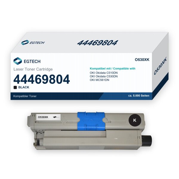 Toner kompatibel mit OKI 44469804 MC561DN Okidata C510DN C530DN Schwarz