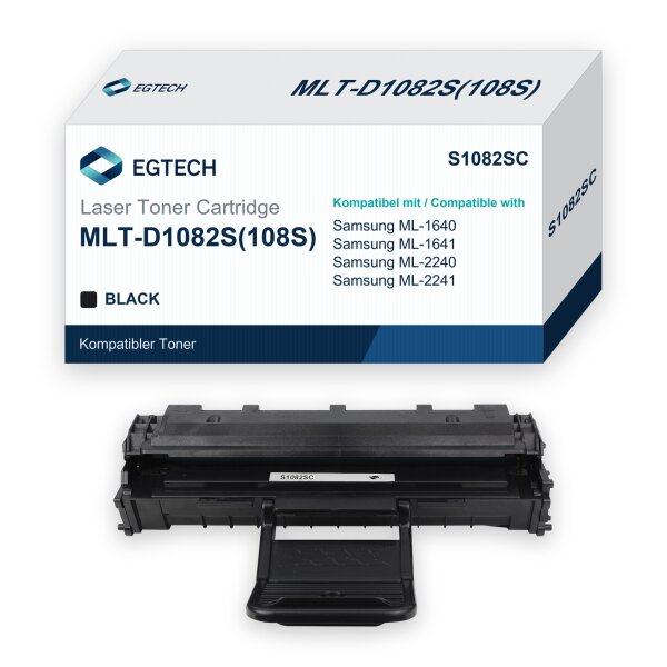Toner kompatibel mit Samsung MLT-D1082S ML-1640 ML-1641 ML-2240 ML-2241 Schwarz