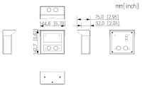 Dahua VTM76 1 Modul Aufputz Regendach Black Kamera-Zubehör Aluminium 142,7 mm x 144,8 mm x 75 mm