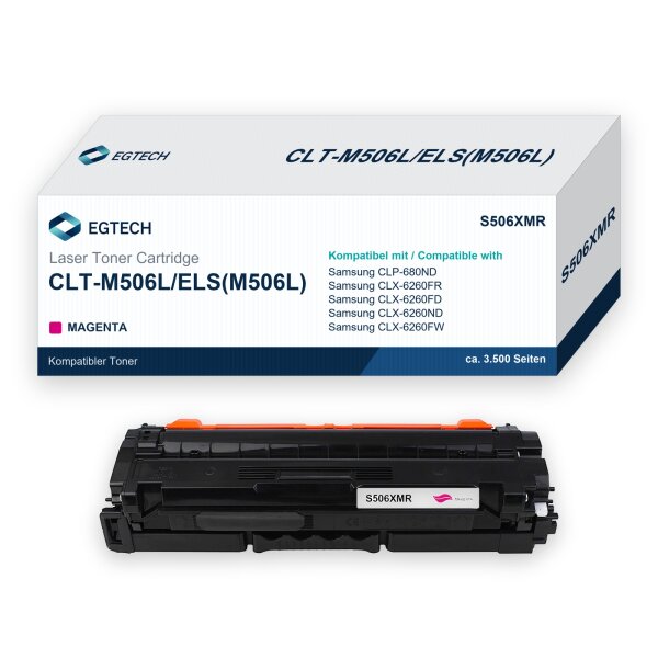 Toner kompatibel mit Samsung CLT-M506L Magenta CLP-680ND CLX-6260FR CLX-6260FD