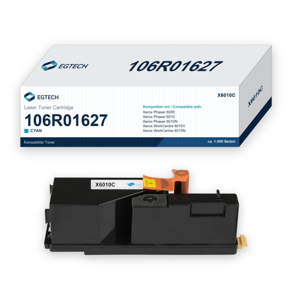 Toner kompatibel mit Xerox 106R01627 Cyan Phaser 6000 6010 6010N