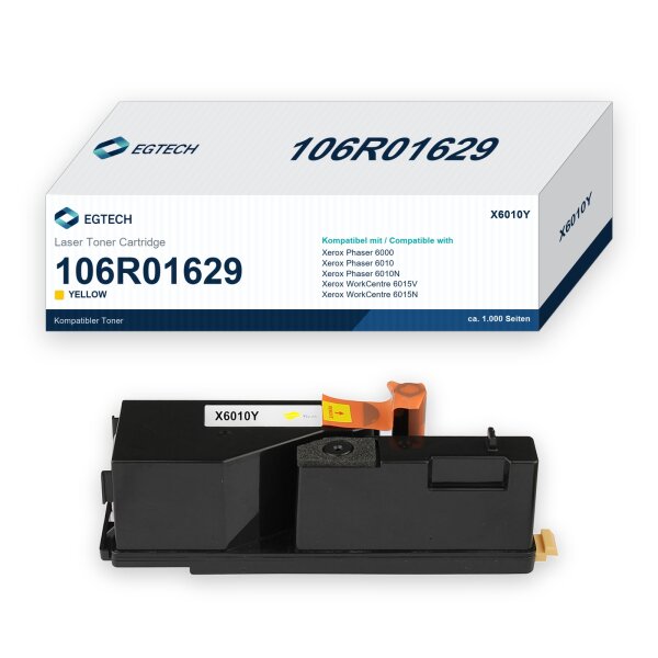 Toner kompatibel mit Xerox 106R01629 Gelb Phaser 6000 6010 6010N