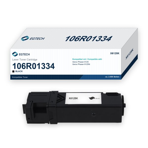 Toner kompatibel mit Xerox 106R01334 Phaser 6125 6125N Schwarz