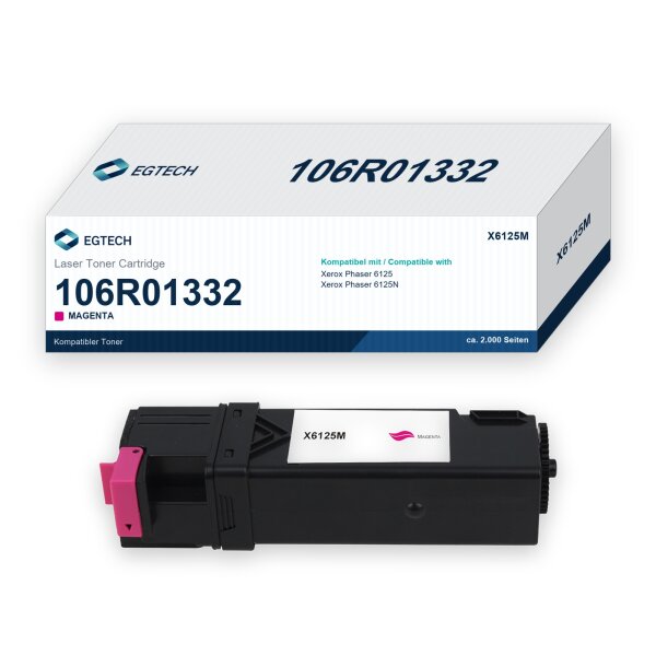 Toner kompatibel mit Xerox 106R01332 Magenta Phaser 6125 6125N