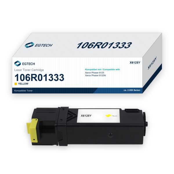 Toner kompatibel mit Xerox 106R01333 Gelb Phaser 6125 6125N