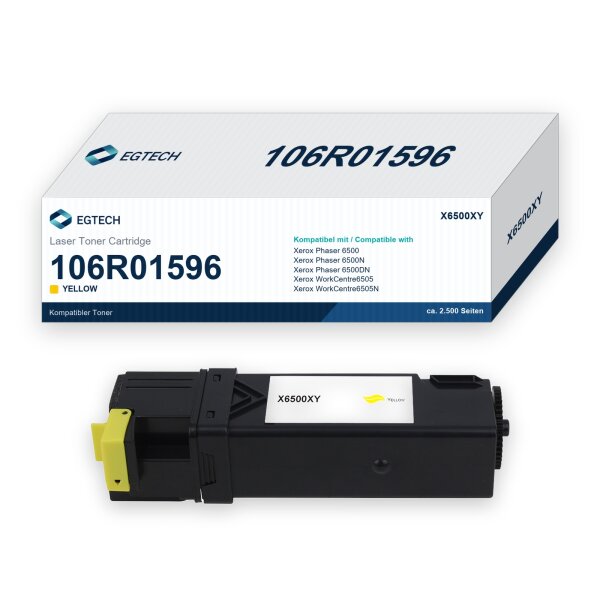 Toner kompatibel mit Xerox 106R01596 Gelb Phaser 6500 6500N 6500DN