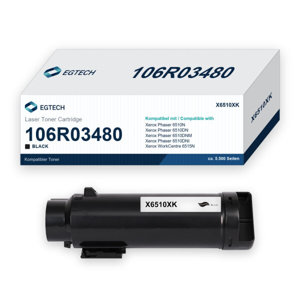 Toner kompatibel mit Xerox 106R03480 Phaser 6510N 6510DN 6510DNM 6510DNI Schwarz