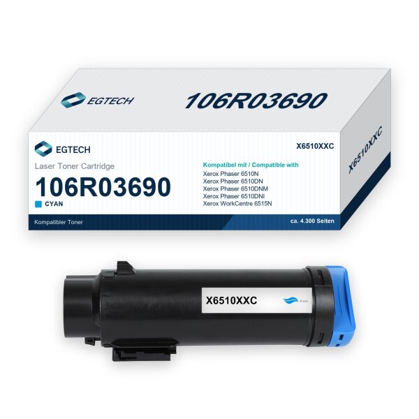 Toner kompatibel mit Xerox 106R03690 Cyan Phaser 6510N 6510DN 6510DNM 6510DNI