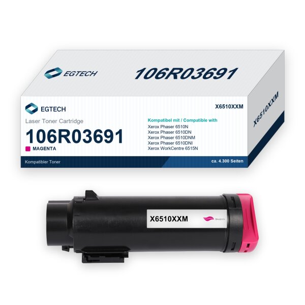 Toner kompatibel mit Xerox 106R03691 Magenta Phaser 6510N 6510DN 6510DNM 6510DNI