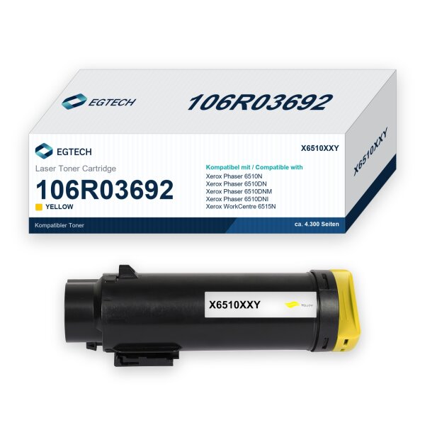 Toner kompatibel mit Xerox 106R03692 Gelb Phaser 6510N 6510DN 6510DNM 6510DNI