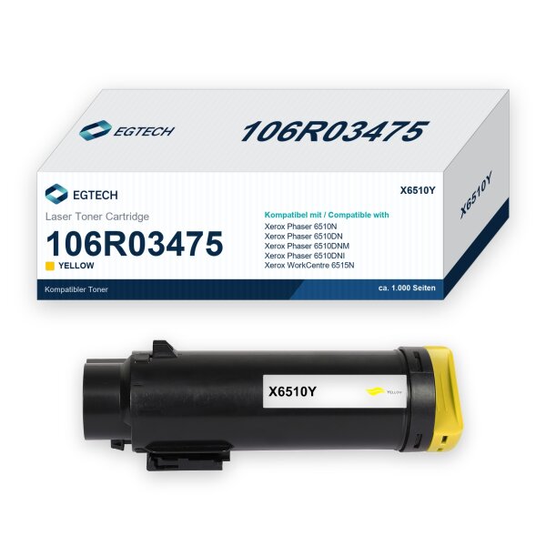 Toner kompatibel mit Xerox 106R03475 Gelb Phaser 6510N 6510DN 6510DNM 6510DNI