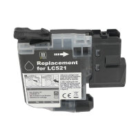 Tinte kompatibel mit Brother LC521 BK DCP-J1260W...