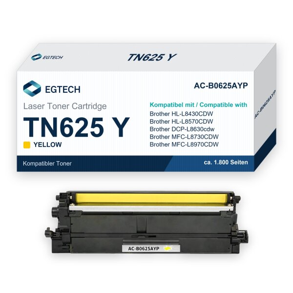 Toner kompatibel mit Brother TN625 Y Gelb HL-L8430CDW HL-L8570CDW DCP-L8630cdw
