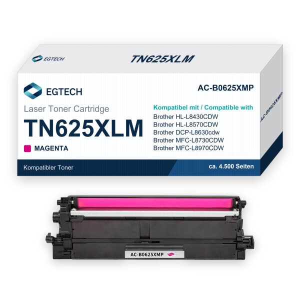 Toner kompatibel mit Brother TN625XLM Magenta HL-L8430CDW HL-L8570CDW MFC-EX570