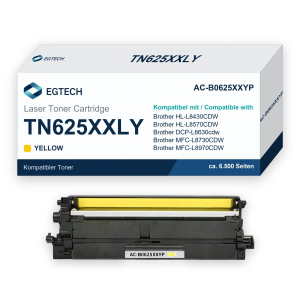 Toner kompatibel mit Brother TN625XXLY Gelb HL-L8430CDW HL-L8570CDW DCP-L8630cdw