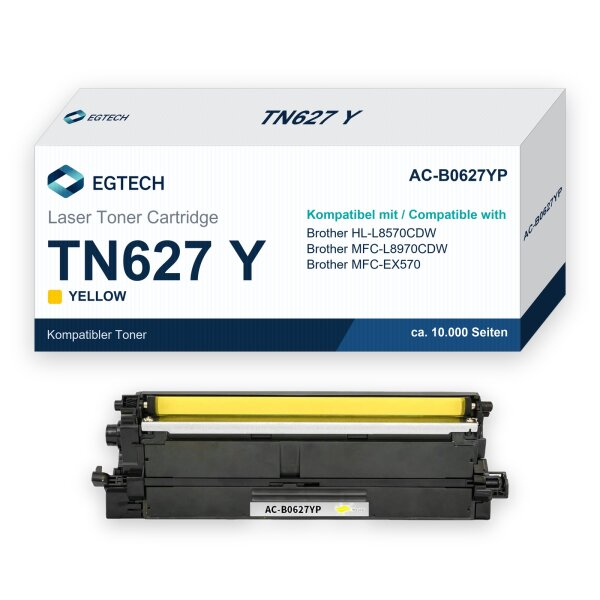 Toner kompatibel mit Brother TN627 Y Gelb HL-L8570CDW MFC-L8970CDW MFC-EX570