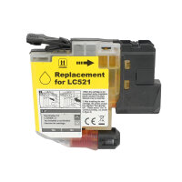 Tinte kompatibel mit Brother LC521 Y Gelb DCP-J1260W...