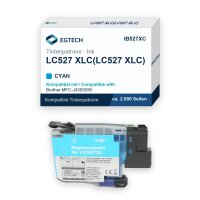 Tinte kompatibel mit Brother LC527 XLC Cyan MFC-J4350DW...