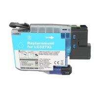 Tinte kompatibel mit Brother LC527 XLC Cyan MFC-J4350DW...