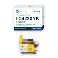 Tinte kompatibel mit Brother LC422XYK Gelb MFC-J5340DW...