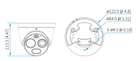 Dahua TPC-DF1241-TB2F2-DW-S8 Thermal Eyeball Überwachungskamera 4MP H.265 H.264 MJPEG 2 mm Fixobjektiv