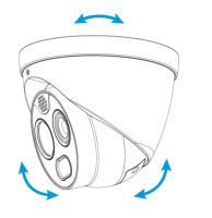 Dahua TPC-DF1241-B2F2-DW-S8 Thermal Eyeball Überwachungskamera 4MP H.265 H.264 MJPEG PoE 2 mm Fixobjektiv