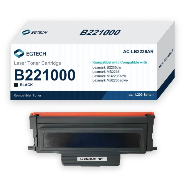 Toner kompatibel mit Lexmark B221000 B2236dw MB2236i MB2236adw MB2236adwe