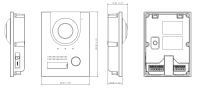 Dahua VTO2202F-P-S3-Black Kamera Hybrid Überwachungskamera 2MP 2-Draht IP65 IK07 Aluminium Aufputz