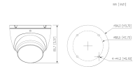 Dahua HAC-HDW1200TLMP-0280B-S6 HDCVI Eyeball Überwachungskamera 2MP AHD TVI CVBS 2,8 mm Fixobjektiv