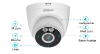 Dahua IPC-T5AP-PV-0280B-EUR WLAN Eyeball Überwachungskamera 5MP Wi-Fi IR bis 30 m Lautsprecher