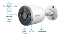 Dahua F5D-PV-0280B WLAN Bullet TIOC Überwachungskamera 5MP Wi-Fi IR bis 30 m Lautsprecher