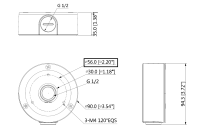 Dahua PFA134 Anschlussdose Kamera-Zubehör Aluminium...