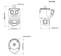 Dahua SDT3E410-8P-MB-A-PV1 IP PTZ Panorama Überwachungskamera 8MP 4MP WizSense Starlight SMD 4.0