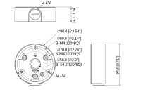 Dahua PFA135 Anschlussdose Kamera-Zubehör Aluminium 161 mm x 38 mm