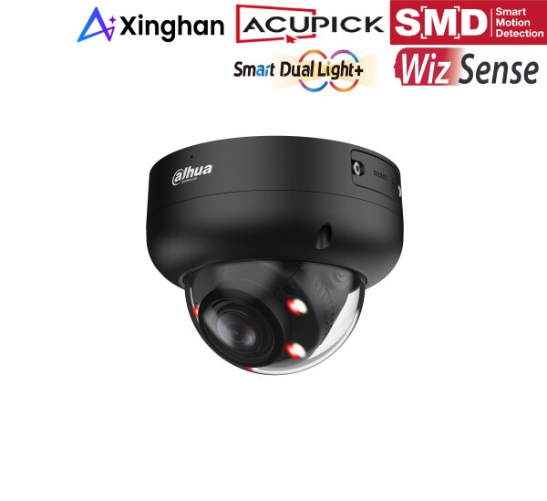 Dahua IPC-HDBW3849RP-ZS-IL-Black IP Dome Überwachungskamera 8MP PoE 2,7 – 13,5 mm Objektiv IR bis 50 m