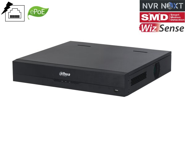 Dahua NVR5416-16HP-EI2 NVR 16 Kanal 16 PoE Videorekorder WizSense SMD