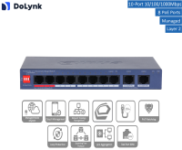 Dahua CS4010-8GT-110-V2 Switch 8 PoE Gigabit Netzwerk-...