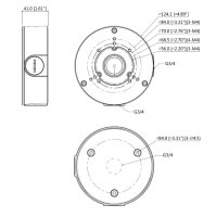 Dahua PFA130-E Anschlussdose Kamera-Zubehör IP66 Aluminium für Bullet Kamera für Eyeball Kameras