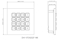 Dahua VTO4202F-MK Tastatur Modul Video-Türsprechanlage IK07 Edelstahl