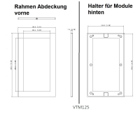 Dahua VTM125 2 Modul Rahmen Kamera-Zubehör Aluminium 140 mm x 240,2 mm x 7 mm
