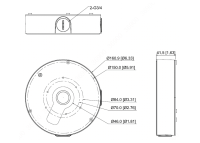 Dahua PFA13F Anschlussdose Kamera-Zubehör Aluminium für Mini PTZ 161 mm x 41,5 mm